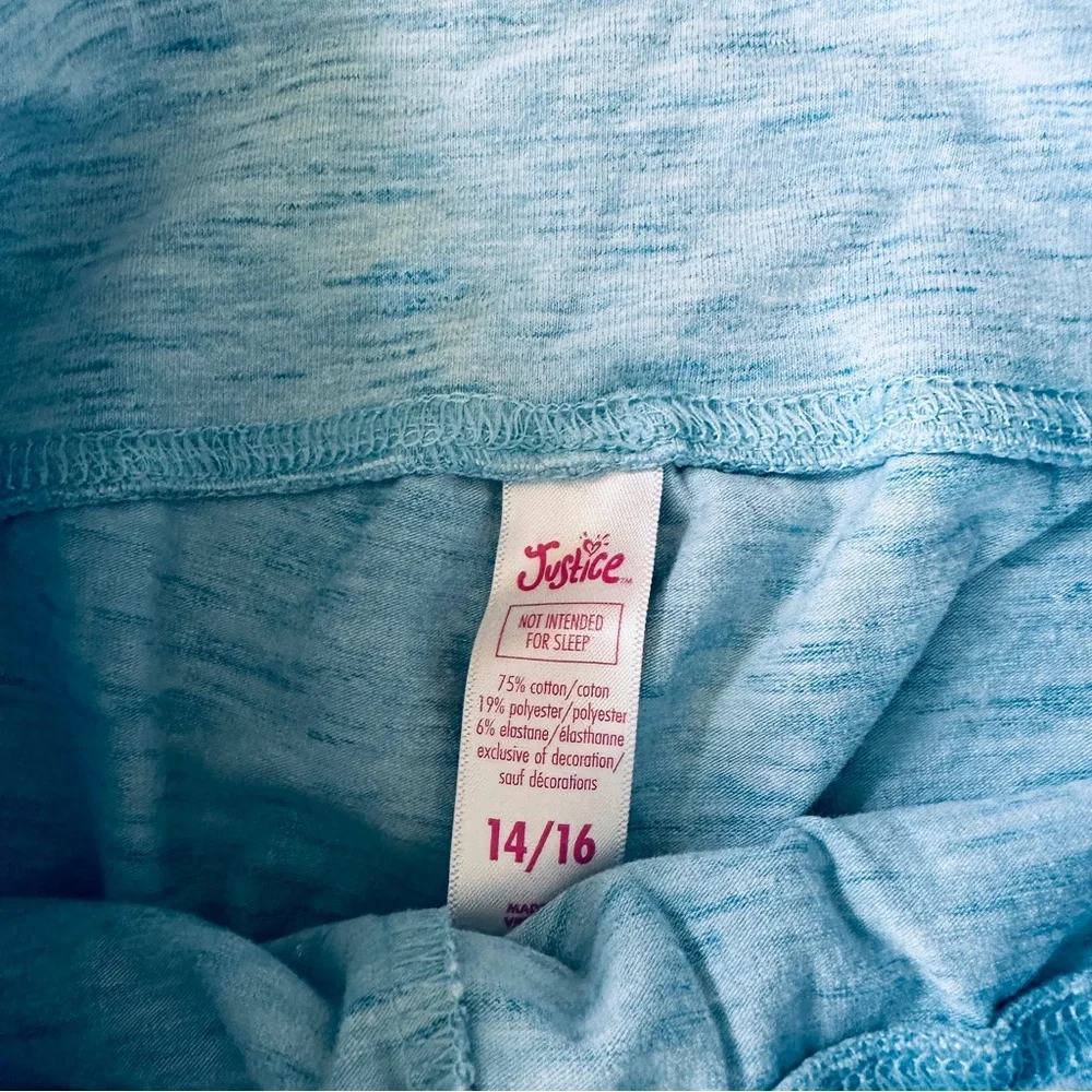 5x$25 Justice Light Blue Leggings, 14-16